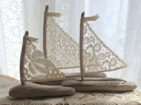etsy LoveEmbellished Lace Sail Boats